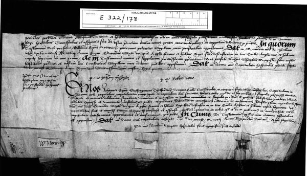 PRO, E22/178 - the last part of the formal deed of surrender, dated 6 March, 1547