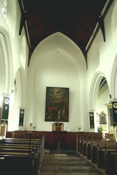 View from the nave to the chancel as it appears today