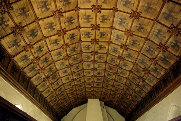 Photograph of The 'Eagle' ceiling in the new chancel. Photographer: C. Bonfield